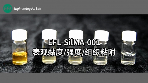 EFL-SilMA-001表觀黏度、強度、組織粘附性能展示